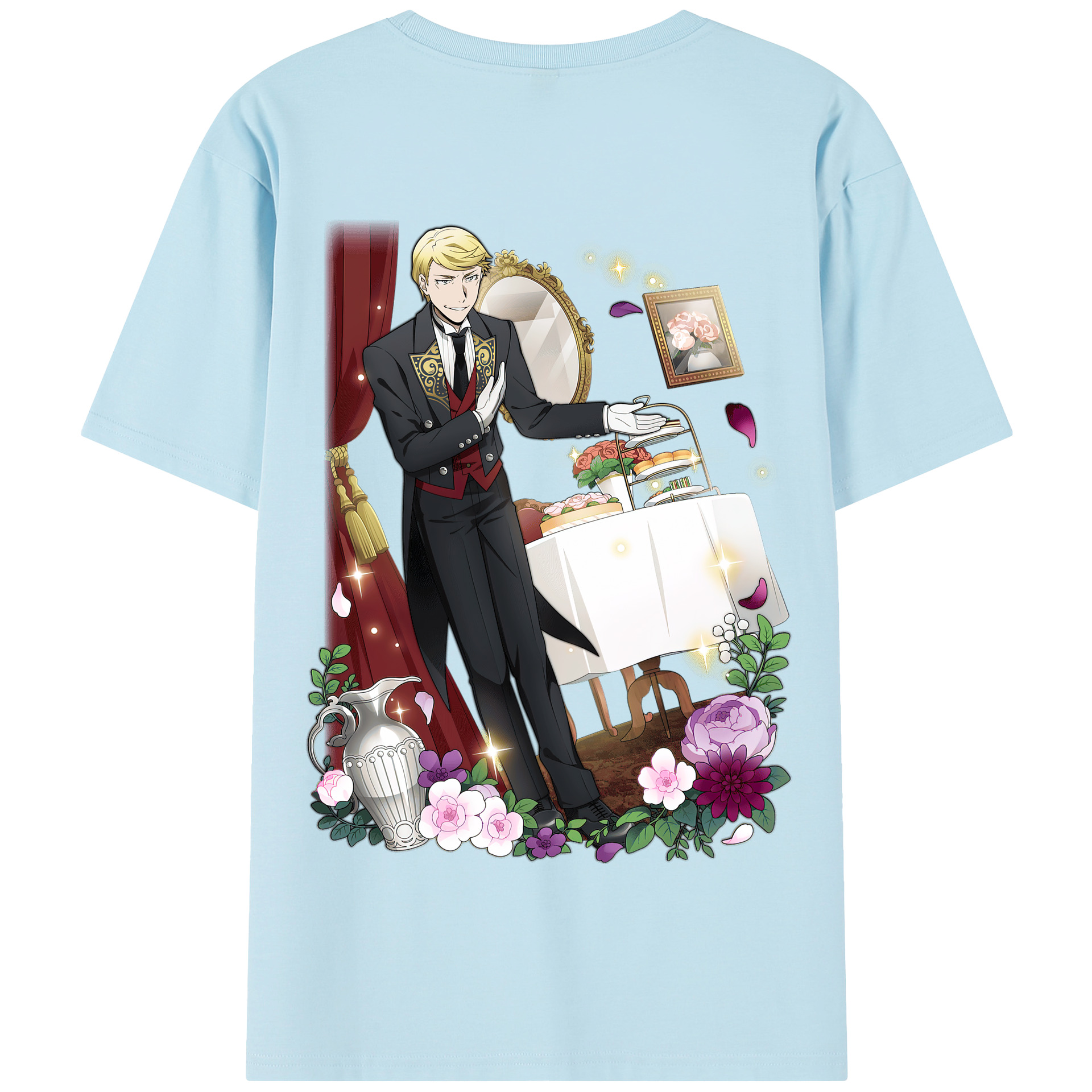 （画像用） 文豪ストレイドッグス Bungo Stray Dogs 綿100％半袖Tシャツ（背面プリント）